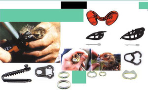 GAFAS ANTI-PICAJES gafas para gallinas y pollos anti-picajes