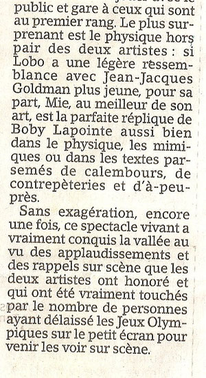 article de l'Est Républicain du 10 Août 2012 édition de Lunéville