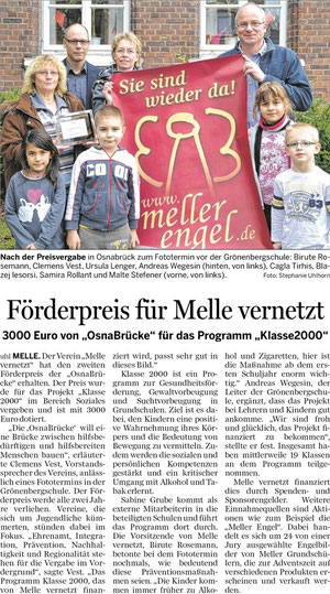 Förderpreis für Melle vernetzt - 01.12.2012