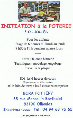 Initiation à la Poterie