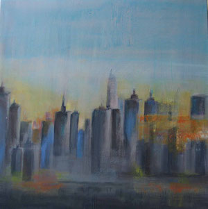 Happy city - acrylique sur toile  - 60 x 60  - 2012