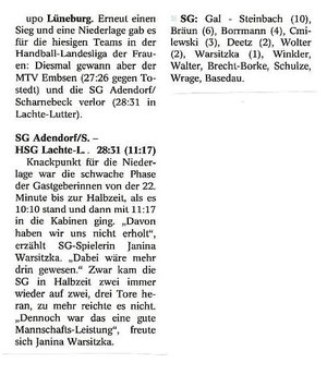 Lüneburger Landeszeitung vom 25.09.12