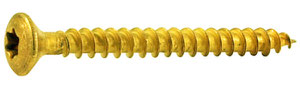 Spanplattenschraube mit Linsensenkkopf, vermessingt, Torx
