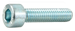 Zylinderkopfschraube mit Innensechskant (Inbus), verzinkt, ohne Schaft, mit Vollgewinde