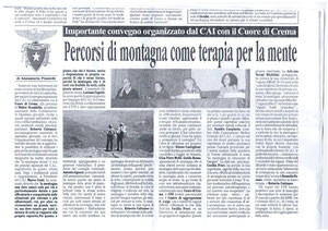 articolo dal settimanale "Prima Pagina" della città di Crema (Cr) scaricare l'artico qui sotto