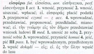 Słownik Grecko-Polski, Wydawnictwo Szkolne PWN, Warszawa 2000, Tom I, Strona 266