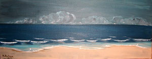 Meer 1 : Acryl  20 x 50 cm