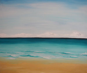 Meer 2 : Öl 70 x 60 cm