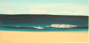 Meer 3: Acryl 20 x 40 cm