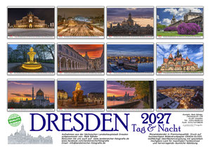 Foto Wand Kalender Landeshauptstadt Sachsen Dresden 2027