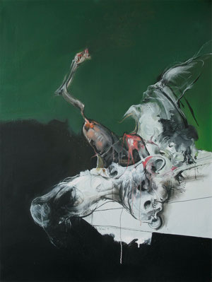 Acrylique/pastel sur toile Dim: 130cmx97cm
