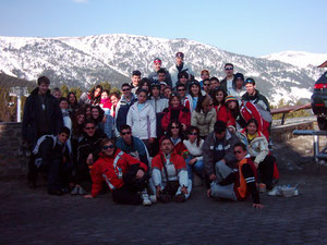 Esquiando en Andorra 2004