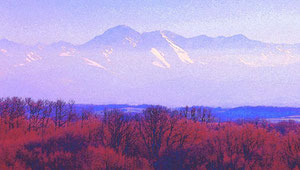 La chaîne des Pyrénées vue de Marciac