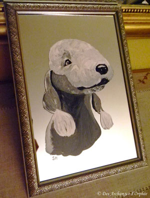 Miroir peint.