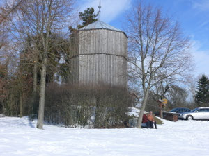 Winteransicht des Wasserturmes