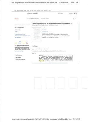 Auszug aus Google