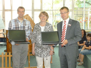 v.l.n.r. Werner Frank, Elisabeth Baumann, Björn Rath