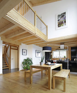 Interiors in luxurious German off-site manufactured eco home