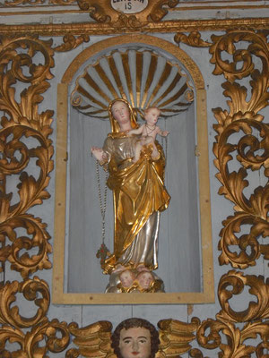 Statua dell'Assunta senza manto e corona