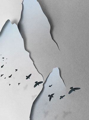 Vertical landscape paper art-14
