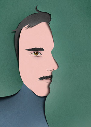 Portraits with profile-paper art-24