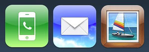 Phone, Mail, Photos iOS Icons