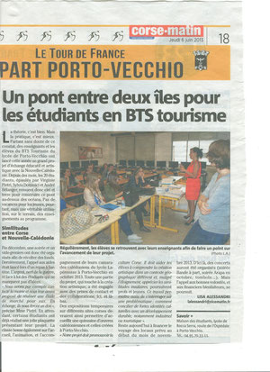 Corse-Matin 06/06/2013