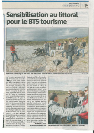 Corse-Matin 18/02/2012