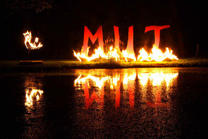 Feuerinstallation von Johann Lengauer am Teich 2011
