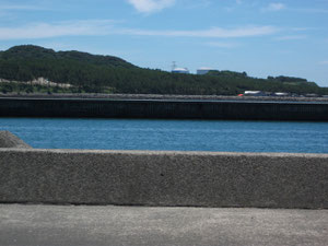 京泊地区から見た川内原発