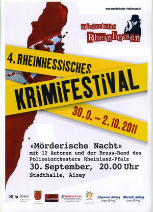 Plakat des 4. Rheinhessischen Krimifestivals in Alzey