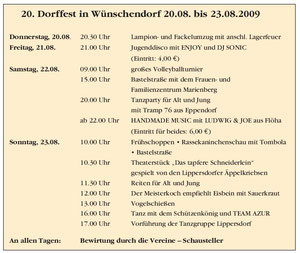 Bild: Wünschendorf Chronik 2009