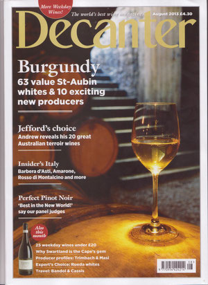 Decanter, Août 2013