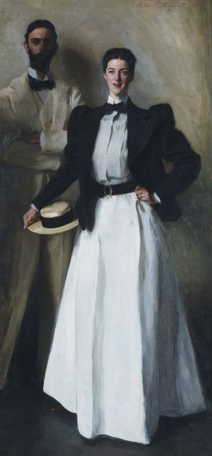 John Singer Sargent (1856–1925) Mr and Mrs IN Phelps Stokes 1897. Oil on canvas, 214 x 101cm (84 1/4 x 39 3/4in.) Bequest of Edith Minturn Phelps Stokes (Mrs IN), 1938. Collection: The Metropolitan Museum of Art, New York. Image © The Metropolitan Museum