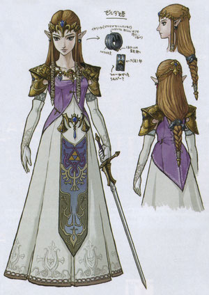 Prinzessin Zelda (Twilight Princess), Original Konzeptzeichnung ©Nintendo