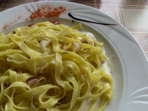 珍しいクリームパスタ!