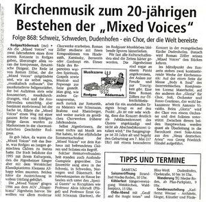 29.04.2006 - 20-jähriges Bestehen der Mixed Voices