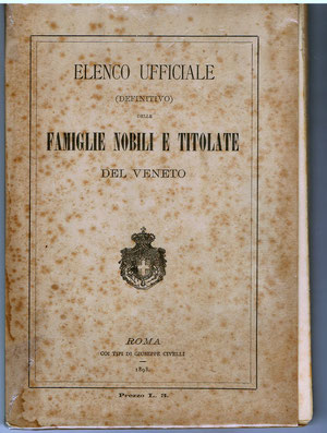 Elenco ufficiale delle famiglie nobili e titolate del Veneto
