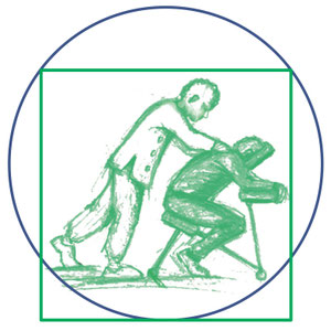 Cyrille Demars massages Amma assis