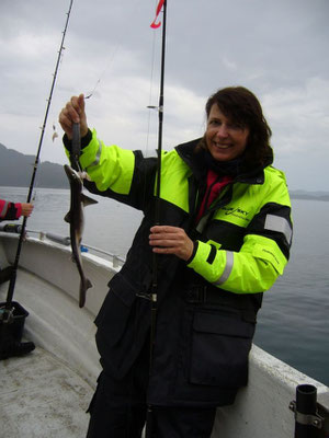 Bald schwimmt der gfischte Fisch in meinem Fjord