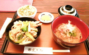 愛宕庵の天丼とおろし蕎麦ねw