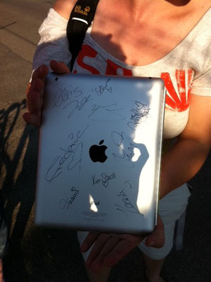 Pat's Ipad, which no one managed to drop