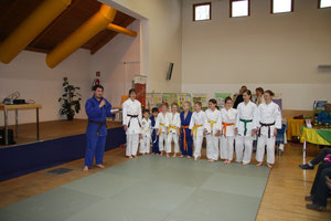 Eröffnung am 2. Tag  Judo Gruppe St. Leonhard bei Siebenbrünn unter der Leitung von Mario Adelbrecht, vertreten durch Gianluca 