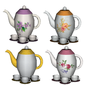 cafetière et tasses