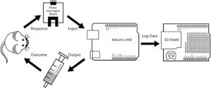 Diagram of the ROBucket’s electronic circuit. (c) Image property of Devarakonda et al.  (2016), Beh. Res. Meth.