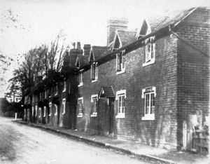 Camomile cottages. Image 'All Rights Reserved' courtesy of Bernard Taylor of the Quinton Local History Society from the John Hope Collection. See Acknowledgements to link to that website.