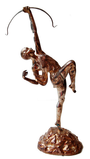 Diana-Bronze, signed, Art Déco Wiesbaden Regine Schmitz-Avila
