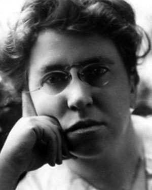 Emma Goldman født den 27. juni 1869 i byen Kvono i det zaristiske Rusland (i dag Kaunas, Litauen), død den 14. maj 1940 i Toronto, Canada 