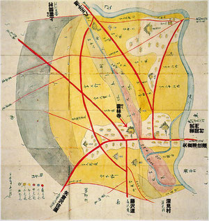 下鶴間宿(文久図)