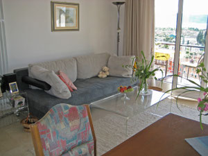 Living room and dining room